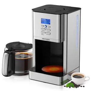 Filter Coffee Machine with 12 Cups pot, Ajustable Warm Plate,24 Hours Delay Brew, Brew Strength Selection