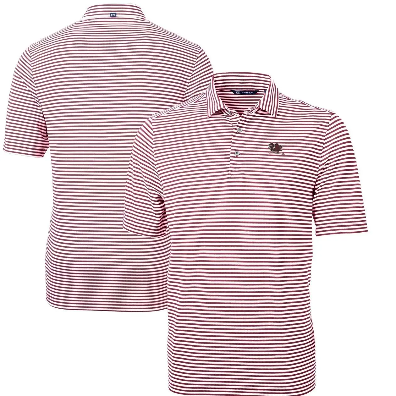 South Carolina  Short Sleeve Tee, Casual Collared Shirt Boatyard Button-Up Shirt Gamecocks Cutter & Buck Vault DryTec Virtue Eco Pique Stripe Recycled Polo - Garnet