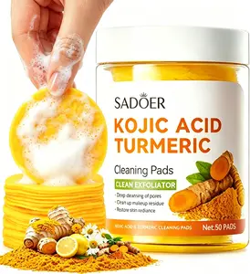 【BUY 1 GET 1 FREE】Kojic Acid Turmeric Cleansing Pads Exfoliate for Acne and Dark Spots