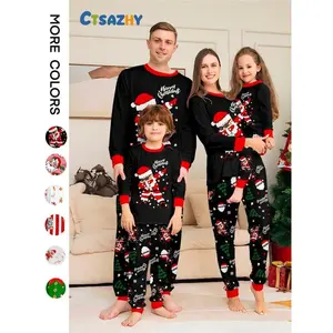 Family Christmas Pajama Set, Soft Long Sleeve Top & Casual Pants, Holiday Home Wear, Fitted Style, Fall Winter SeasonGift