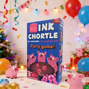 Snort Challenge Game, Family Fun Party Game, Includes 150 Cards & 5 Pig Noses, Suitable for 4-8 Players, Laughing & Sneezing Rules