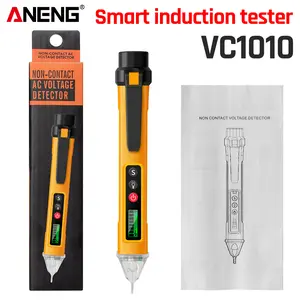 ANENG VC1010 Electrical Tester Pen Digital AC/DC Voltage Detector Non Contact Power Cable Testing Electric Compact Pen Black Test Pencil