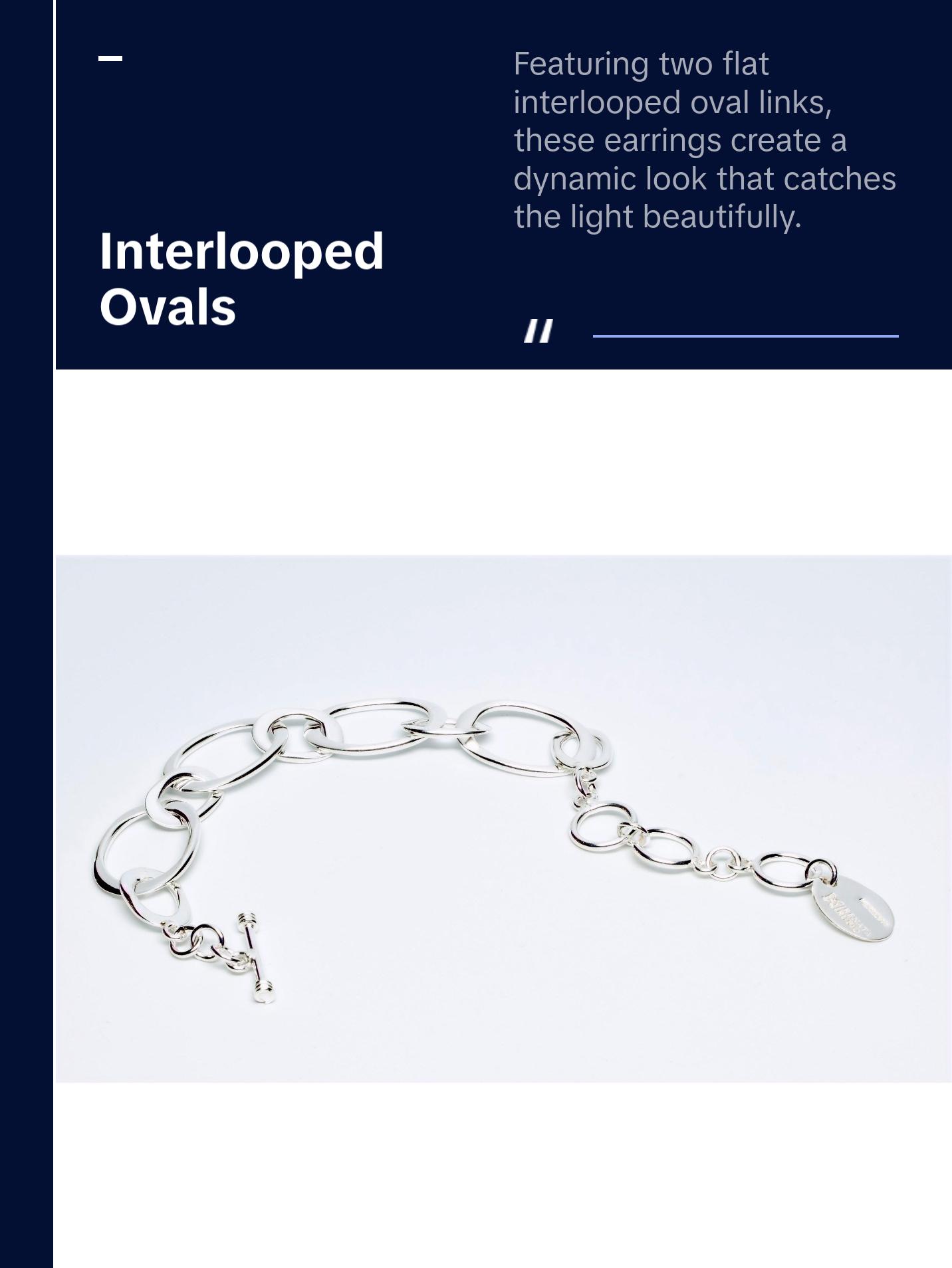 Oval Link Silver Earrings