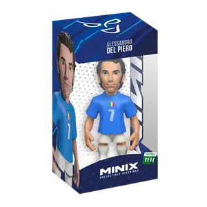 Minix Alessandro Del Piero 12cm Collectible Figurine – Italy & Juventus Kit Options | Officially Licensed Football Star for Fans & Collectors
