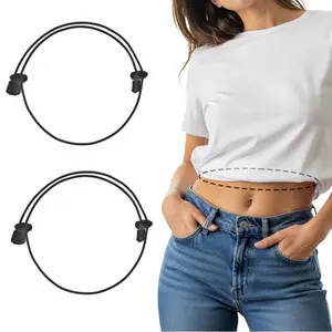Lightweight Adjustable Band for Crop Tops, Elastic Crop Bands Shirt Tuck Band,Adjustable Tool for Sweater and Shirts to Change The Style of Your Tops 4/2 Pack