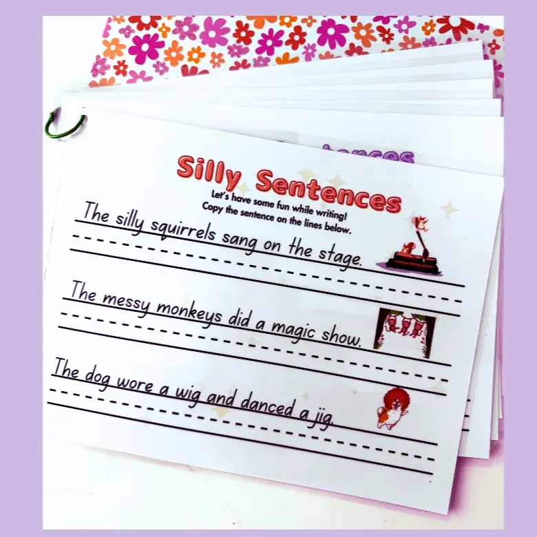 Homeschooled Homies Reusable Sentence Writing Practice Activity Pages - Engaging Writing Practice for Homeschooled Students