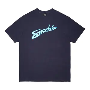 Sinclair Global Speed Text Logo Short Sleeve Tee Shirt Navy Blue Multi