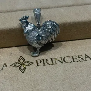 Plata Silver 925 Gallo Rooster Pendant Dije