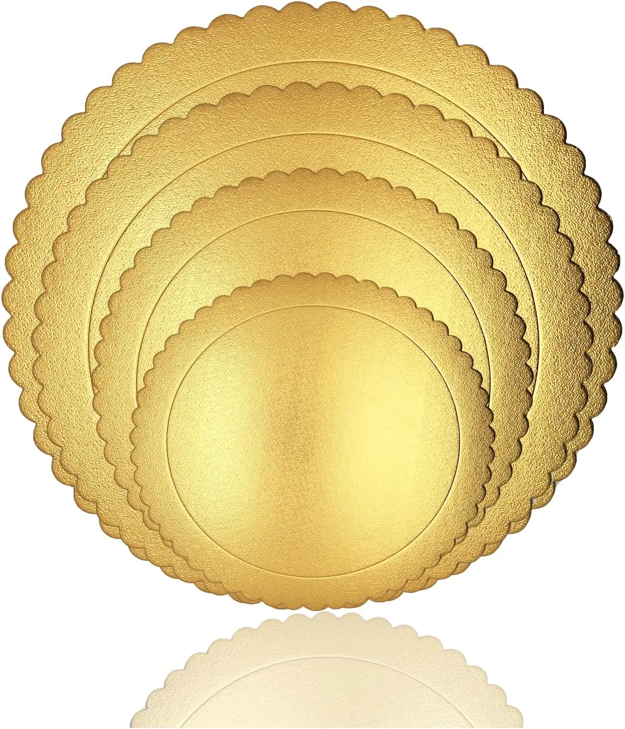 4 count Cake boards, 6, 8, 10 and 12 Inch Cake Base Cardboards, Cake Circle Base for Cake Decorating, Golden