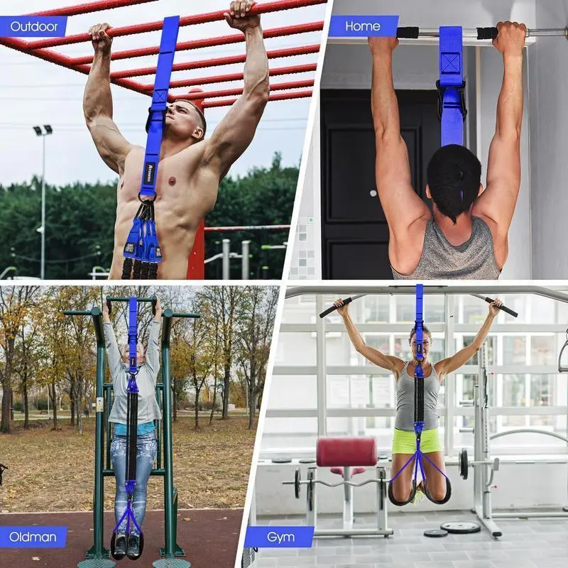 Pull Up Assistance Bands, Resistance Bands for Pull Up Bar Workout, Adjustable Heavy Duty Pull Up Assist Equipment with 4 Assistance Bands, Home Gym Fitness Exercise Strength Pull Up Assistance Bands, Resistance Bands for Pull Up Bar Workout, Adjustable Heavy Duty Pull Up Assist Equipment with 4 Assistance Bands, Home Gym Fitness Exercise Strength