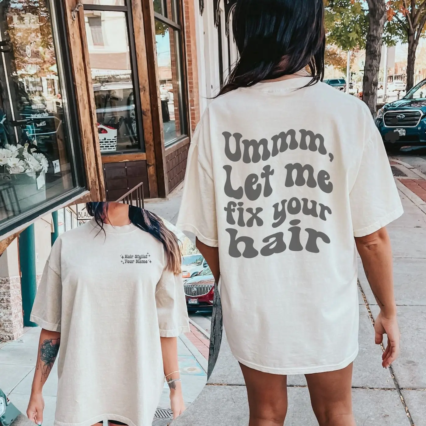 Trendy Hairstylist Shirt, Licensed Hairapist, Hair Hustler, Hair Dresser Gift, Comfort Colors, Umm Let Me Fix Your Hair