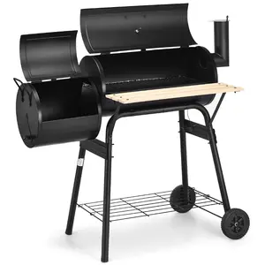 Giantex Outdoor BBQ Grill Barbecue Pit Patio Cooker, Portable Charcoal Grill with Spacious Cooking Rack, Adjustable Dampers and Heavy Duty Wheels for Backyard BBQs, Camping, Tailgating and Outdoor Gatherings