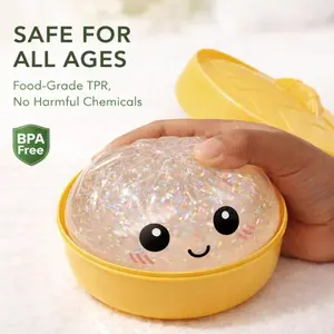 Super Fun Glitter Dumpling Squishy Box Interactive Sensory Toy Handmade Slime Squishy for Children Adults Stress Relief