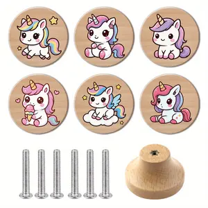 6pcs Art Nouveau style handles, pulls, handcrafted wooden drawer pulls and knobs for kitchen cabinets, dresser drawer handles, polished surface, personalized pattern design, decorative drawer pulls, home decor, interior decoration.
