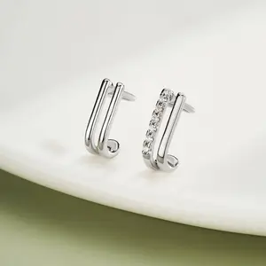 OUFER BODY JEWELRY Unisex 2PCS 20G Geometric Prong Musical Notes L-Shaped Nose Ring Set - 316L Stainless Steel Adjustable Nose Studs for Music Lovers, Stylish Daily Wear Body Piercing Accessories