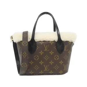 Pre-owned Louis Vuitton Canvas Tote Bags Monogram LV SKI Neverfull Inside Out BB Coated Shearling Bag