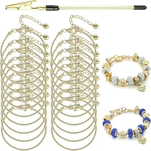 20Pcs 6.3 Inch Gold Bracelet