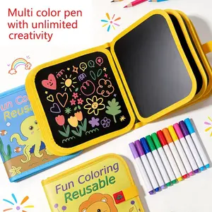 2026 Fun Holiday Gift Drawing Set, Includes 12 Erasable Coloring Books, Waterproof Magic Pencils, Wet Wipes, Art Supplies