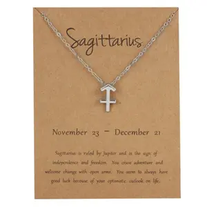 Sagittarius Zodiac Signs Necklace for Women Girls Constellation Pendant Necklace Horoscope Necklaces for Women 12 Zodiac Sign Necklaces Jewelry Astrology Necklaces Female Anniversary Birthday engagement gift, manifesting Female