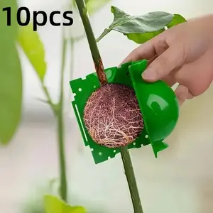 10-Piece Root Growth Box Set, Grafting Tools for High-Pressure Plant Propagation, Air Layering Pods, Tree Rooting and Reproduction Balls, Plant Growing Set, Garden Supplies