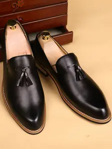 Men  Loafers Shoes Dress Loafers Shoes Low Heel Round Toe Comfortable  Simple Business Banquet Men Shoes