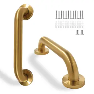 2-Pack Shower Bathroom Grab Bars, 16 Inches (40cm), Smooth Safe Non-Slip Handles, Ideal for Bathrooms, Secure & Comfortable Support