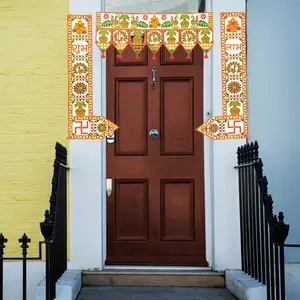 Elegant Peacock Door Toran | Handmade Cotton Valance for Wedding, Diwali, Pooja | Traditional Wall Decor Festive Delight