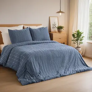 Blue Bohemian Style 3-Piece Duvet Cover Set, Jacquard Bedding for All Occasions - Warm & Comfortable, Ultra-Soft & Skin-Friendly, All-Season Queen Size, Perfect Halloween Gift