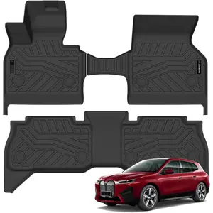 Weather Floor Mats Fits for  iX 2026-2022 TPE Rubber Liners Accessoires for  iX  Season Guard Odorless Anti-Slip Mats for 1st & 2nd Row