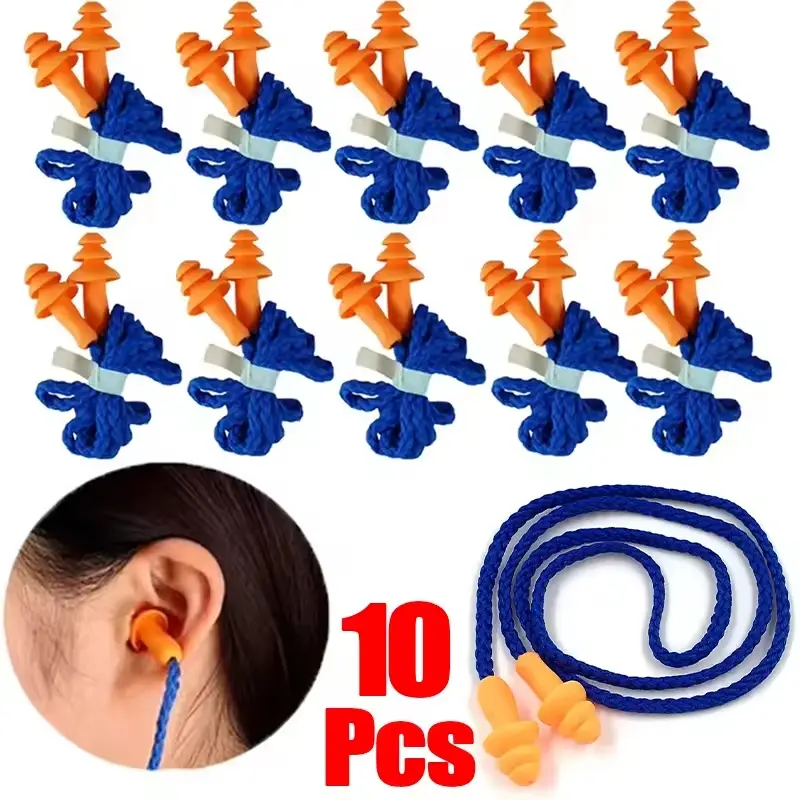 10pcs Reusable Silicone Ear Plugs, Christmas Tree Design, Anti-Snoring Noise Reduction, Swimming Learning Sleep Aid
