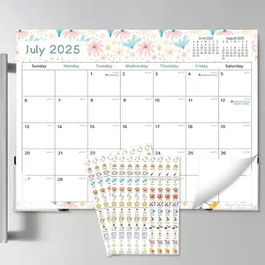 2025-2026 Fridge Calendar Magnet - Refrigerator Calendar - 18 Months Runs From July 2025 Until December 2026 - with Seasonal Patterns Designs for Easy Organizing (12.8 X 9.5 in)