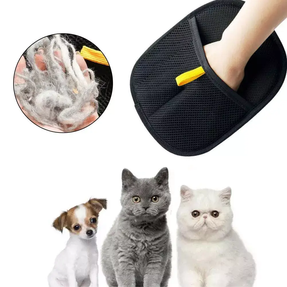 [Free/ship] Pet Hair Remover, Electrostatic Reusable Two-way brush pet sticky Upgraded Dog & Cat Hair collector Tool Grooming Gloves for Couch, Clothi