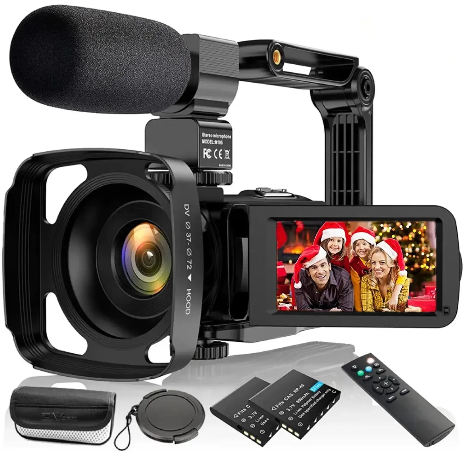 Video Camera Camcorder 4K for Youtube Vlogging Digital Camera IPS 48MP 16X Digital Zoom Camera Recorder brewene