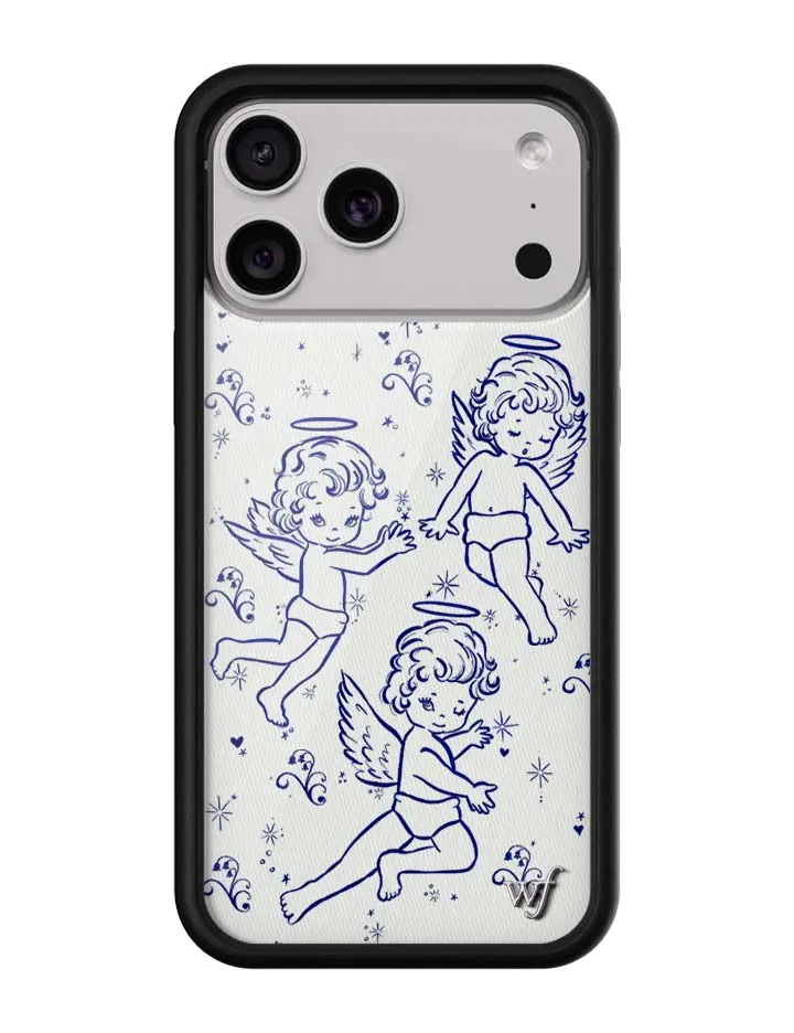 Wildflower Cases - Cherubs, Limited Edition iPhone Case | Accessories Durable Protection Angels  Navy Simple Aesthetic Trendy Casing Cover