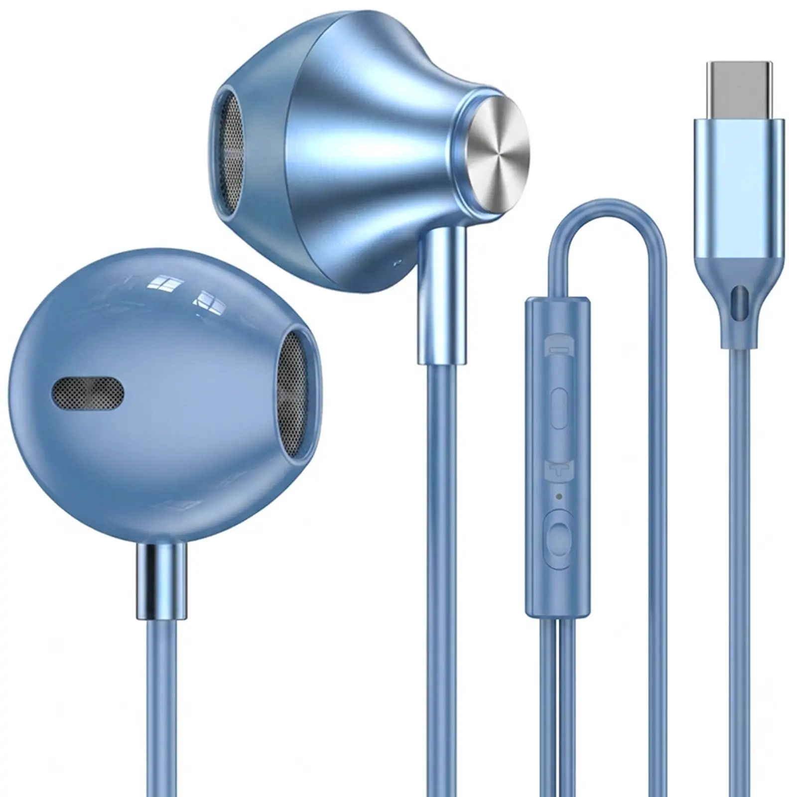 Type C Wired Earbuds in Ear Earphones for iPhone 17/16/15 Pro Max iPad Pro USB C Earbuds Wired Earphones with Mic & Remote Control Noise Cancelling for Pixel 8 7 6A 5 Galaxy S24 S23 S22 S21 S20