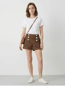 Women's Polka Dot Shorts, Casual Summer Fashion, High Waist, Comfortable Cotton Blend, Perfect for Daily Wear