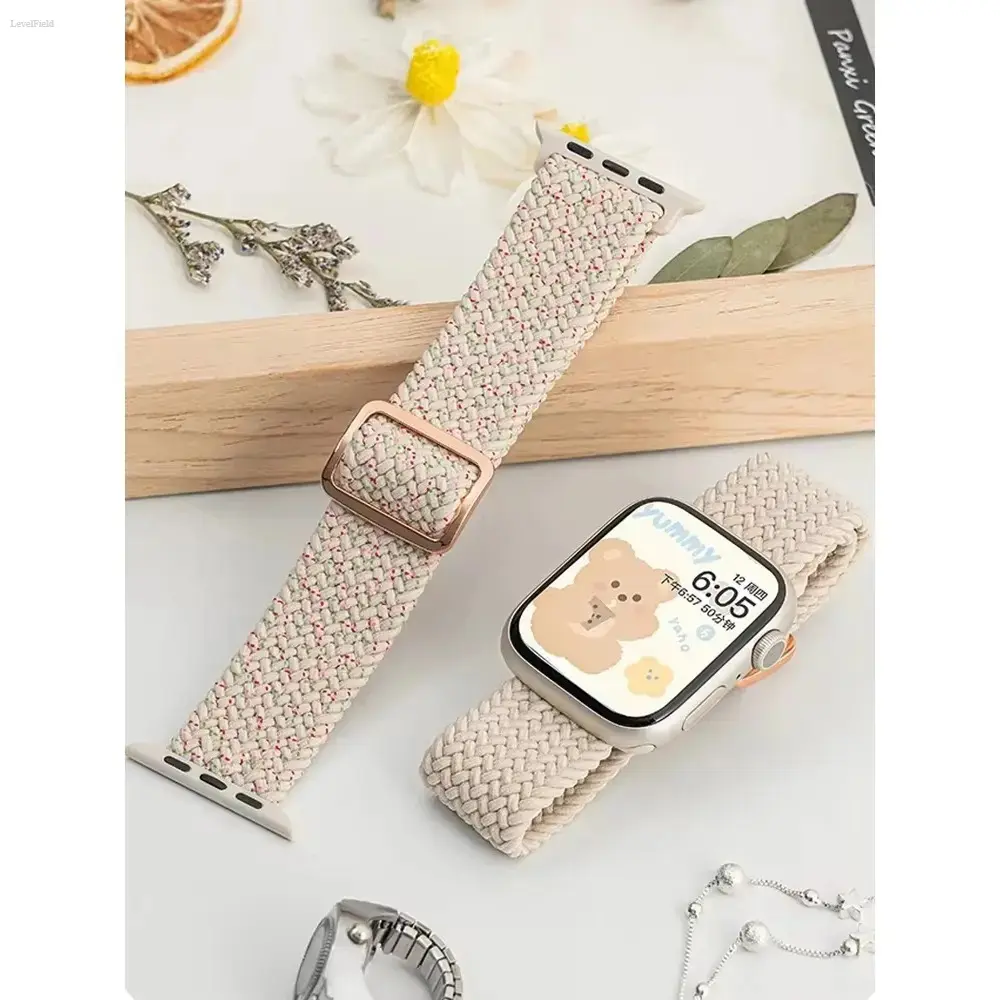 Braided Nylon Apple Watch Band for Women & Men Adjustable Stretchy Solo Loop Strap Soft Breathable Replacement for 38-49mm Ultra SE Series 3-9 Comfortable Fit Workout Daily Wear Braided Nylon Apple Watch Band for Women & Men Adjustable Stretchy Solo Loop Strap Soft Breathable Replacement for 38-49mm Ultra SE Series 3-9 Comfortable Fit Workout Daily Wear