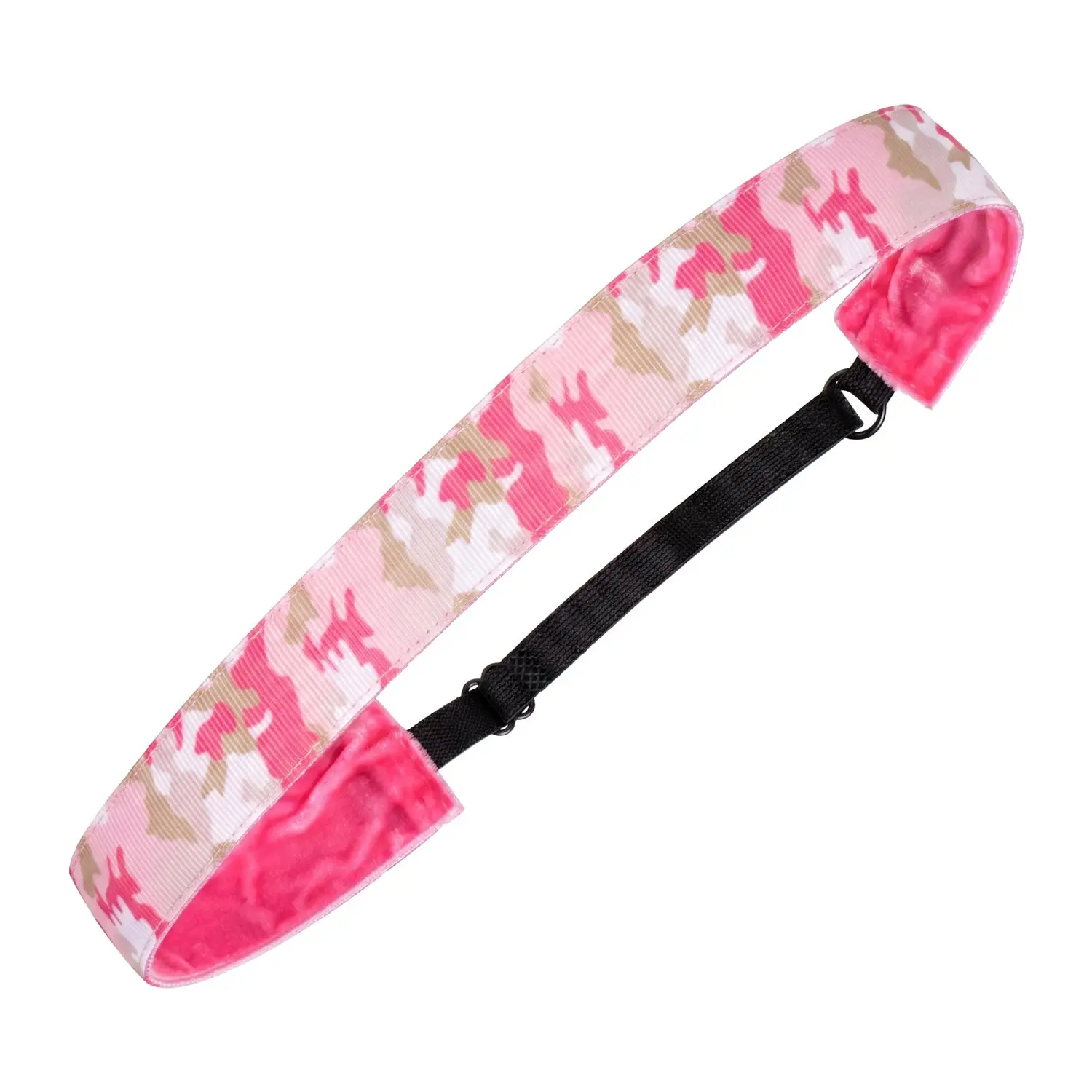 Pink Camouflage Athletic Juliband - Non-Slip, Lightweight, Comfortable Workout Headband for Runners, Pink Athletic Sports Headbands