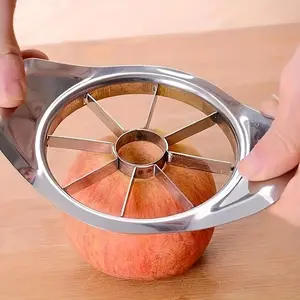 Stainless Steel Apple Slicer, Reusable Corer and Divider, Creative Fruit Cutter, Essential Kitchen Gadget, Perfect for Outdoor Picnics and Camping