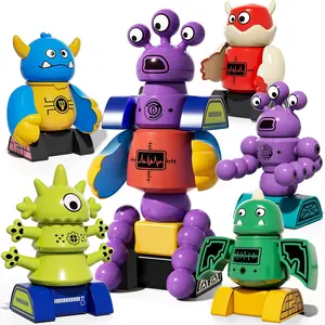 Magnet Robot Toy for Kids 3-5 Years Old - Monster Magnet Toys Stacking Transform Toys with Storage Box, Set for Boys Age 3 4 5 6 7 Years Old Boys, Christmas and Birthday Gifts