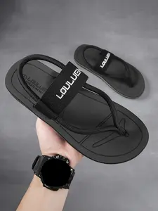 Men's Summer Korean Style Fashion Outdoor Beach Sandals, Casual Two-In-One Slippers, Open-Toe Flip Flops for Men
