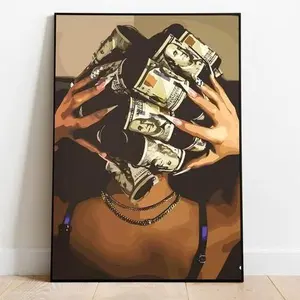 black girl poster, black woman wall art, black wall art, black woman art, black girl wall art, black art print  (NO FRAME)