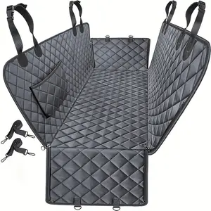 Foldable Anti-Leak Car Pet Seat Cover for Rear Seats Backseat Protector - Protects Car Interior from Pet Hair and Dirt