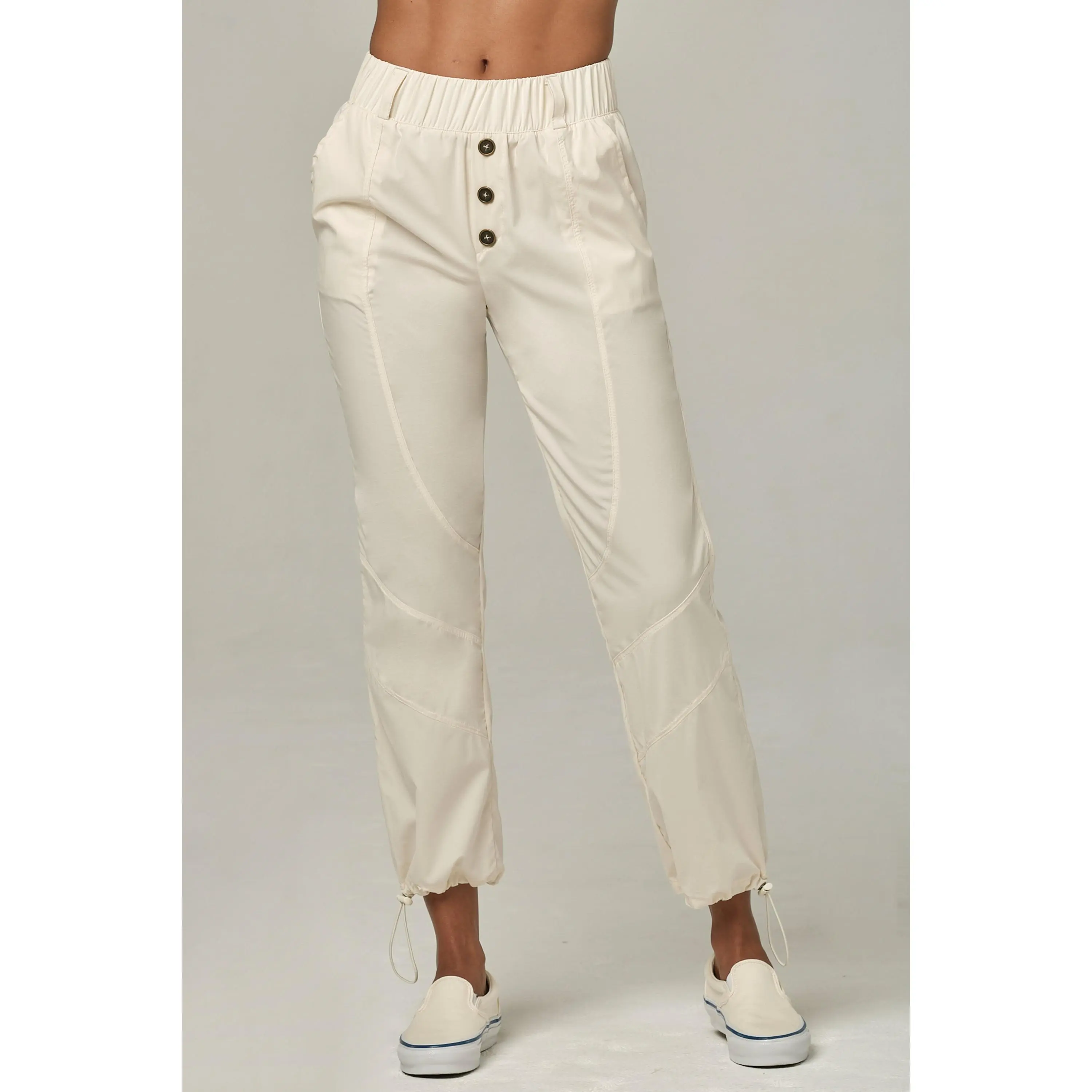 Buttoned Up Cream Jogger (FINAL SALE)