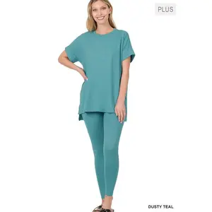 High Quality Buttery-Soft Breathable SD Loungewear Set (Dusty Teal)