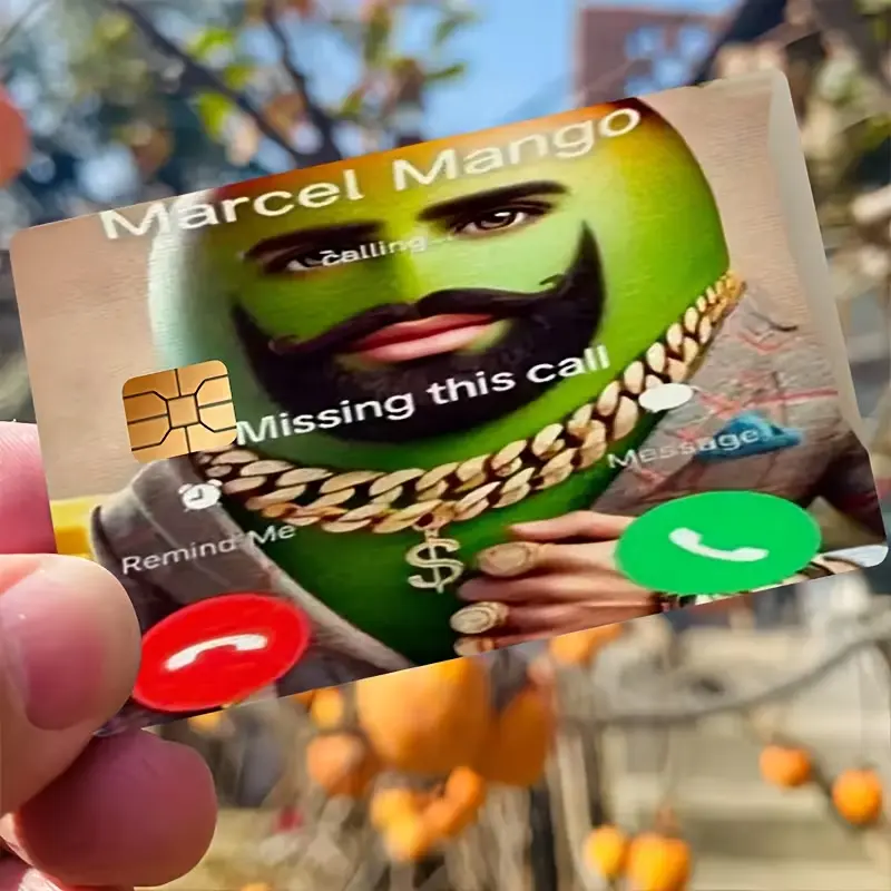 Funny Mango Credit Card Skin, Waterproof Debit Card Sticker Cover, Scratch Resistant Vinyl Card Wrap, Cute Wallet Accessory Gift