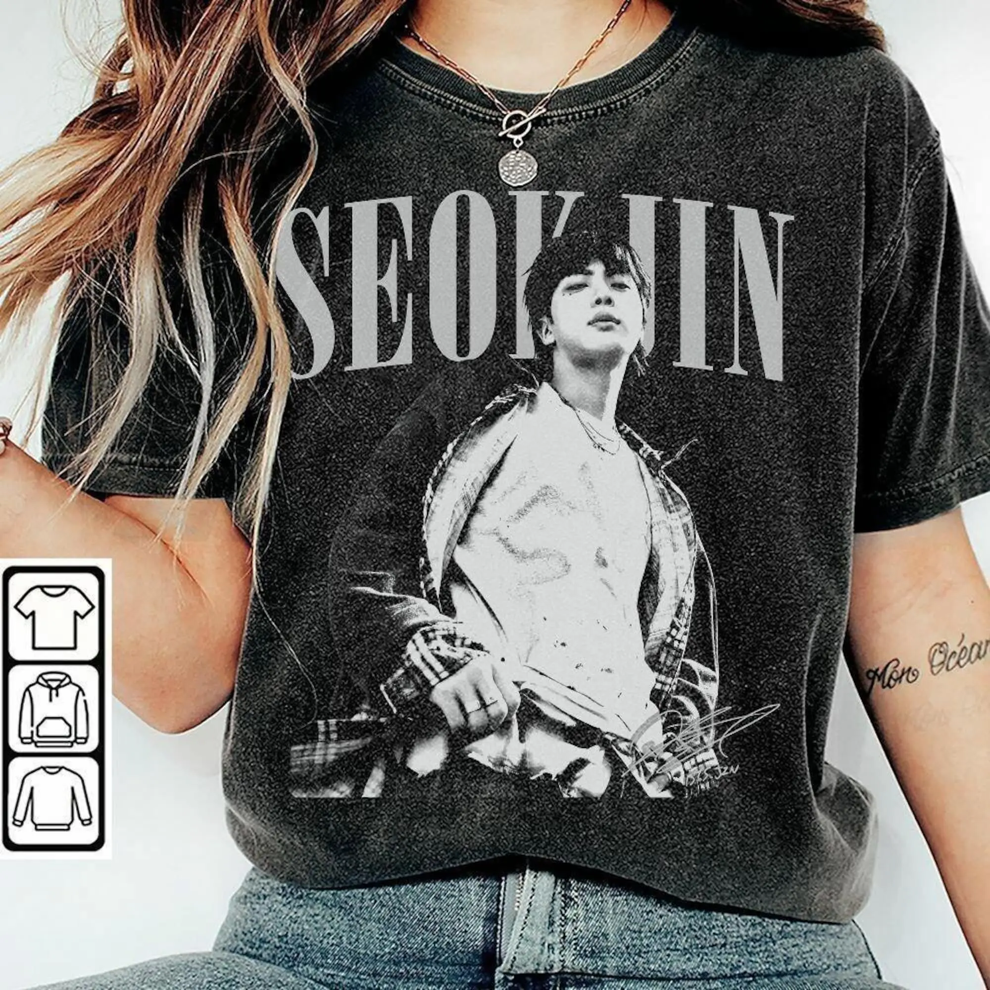 Vintage Jin Comfort Colors Shirt, Kim Seokjin Kpop Merch, Jin Retro 90s Shirt, Gifts For Fan
