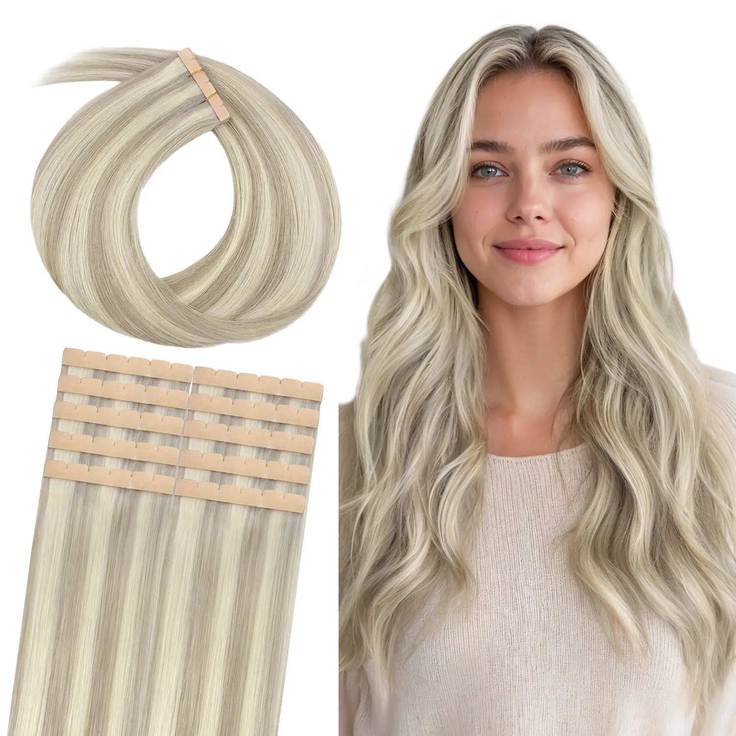 #17A/60A Ash Blonde Highlighted Platinum Blonde