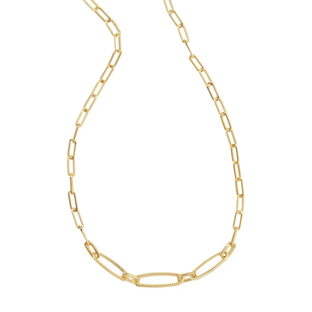 Kendra Scott Etta 14K Gold Over Brass Chain Necklace - Gold: Lobster Claw Clasp 21.375" Length