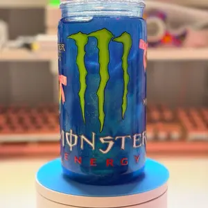Monster Energy Cat Eye Monster Blue Can with Green Logo for High Alert
